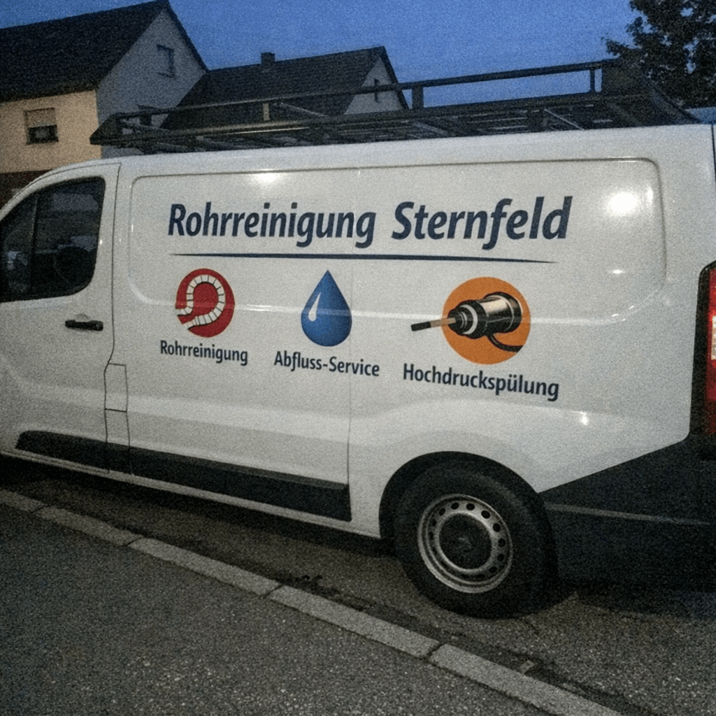 Servicefahrzeug für die Rohrreinigung einsatzbereit